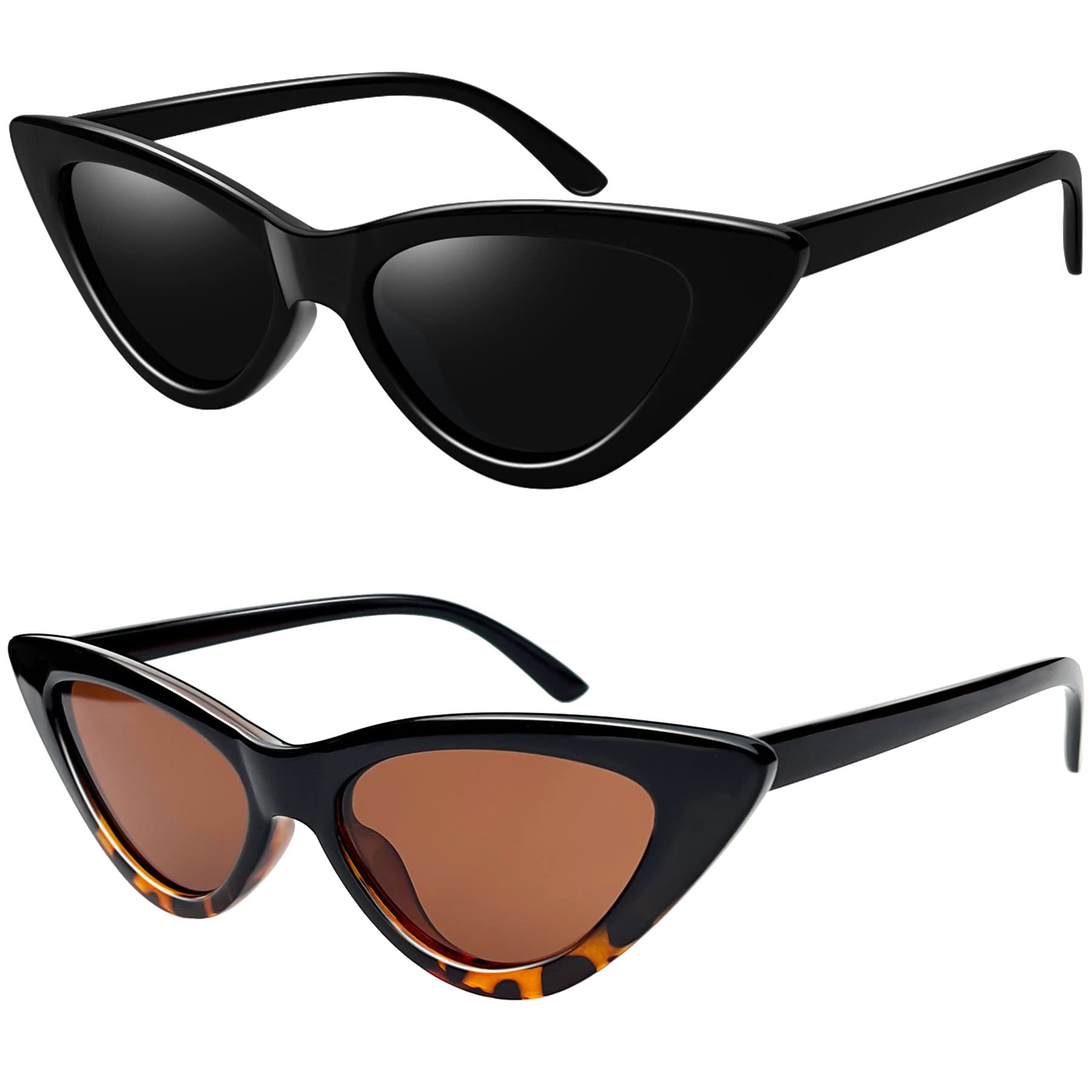 Joopin Polarized Cat Eye Sunglasses for Women, Retro Narrow Pointy Cateye Womens Sun Glasses