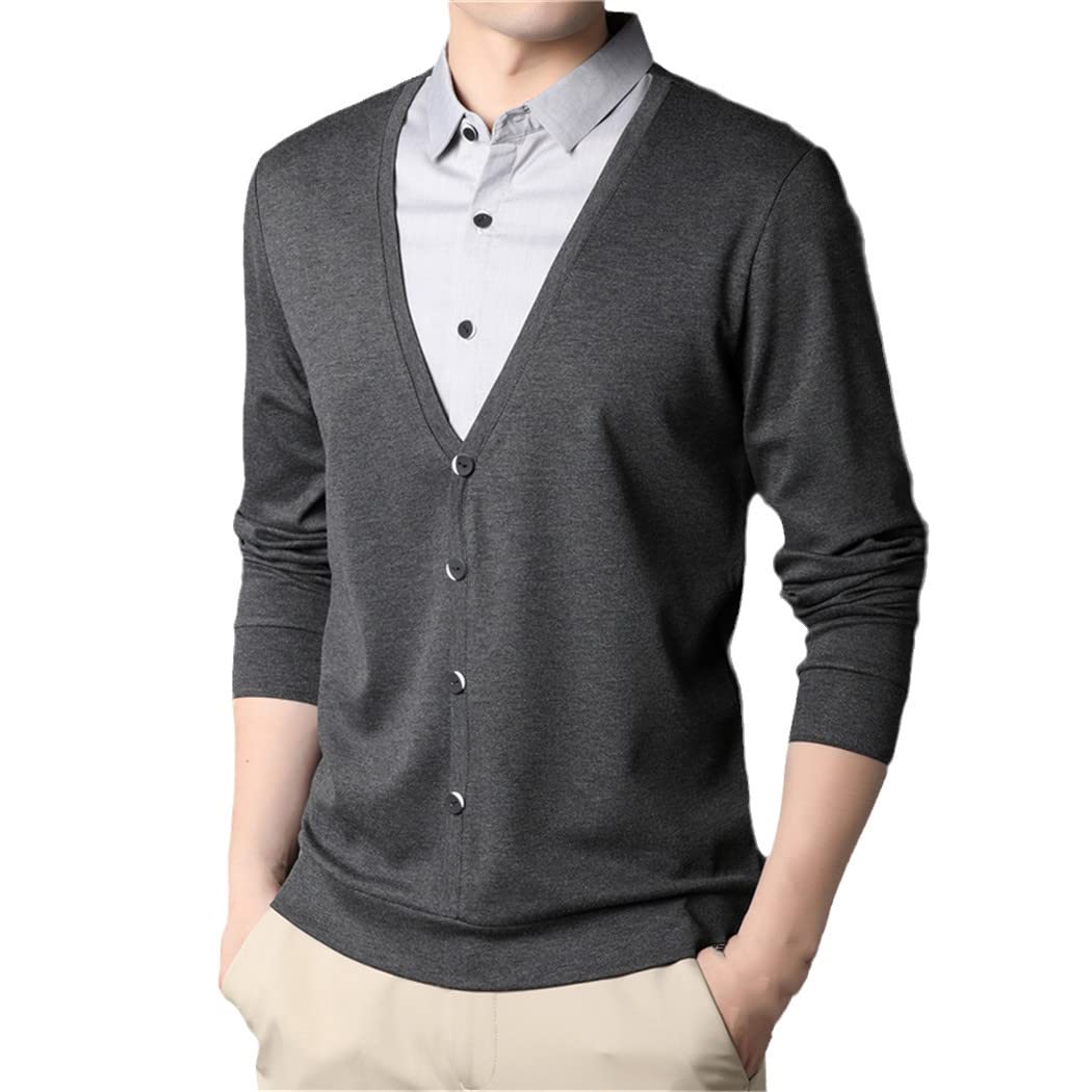 Pull deux parties homme gris ajusté pour éviter les plis du col - 8