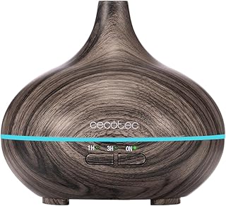 Cecotec Pure Aroma 150 Yin Grey Ultraschall-Luftbefeuchter mit Aroma-Diffusor, bis zu 150 ml Tank, 7 einstellbare LED-Farben, 3-Stunden-Timer, sehr leise, Aromatherapie-Funktion