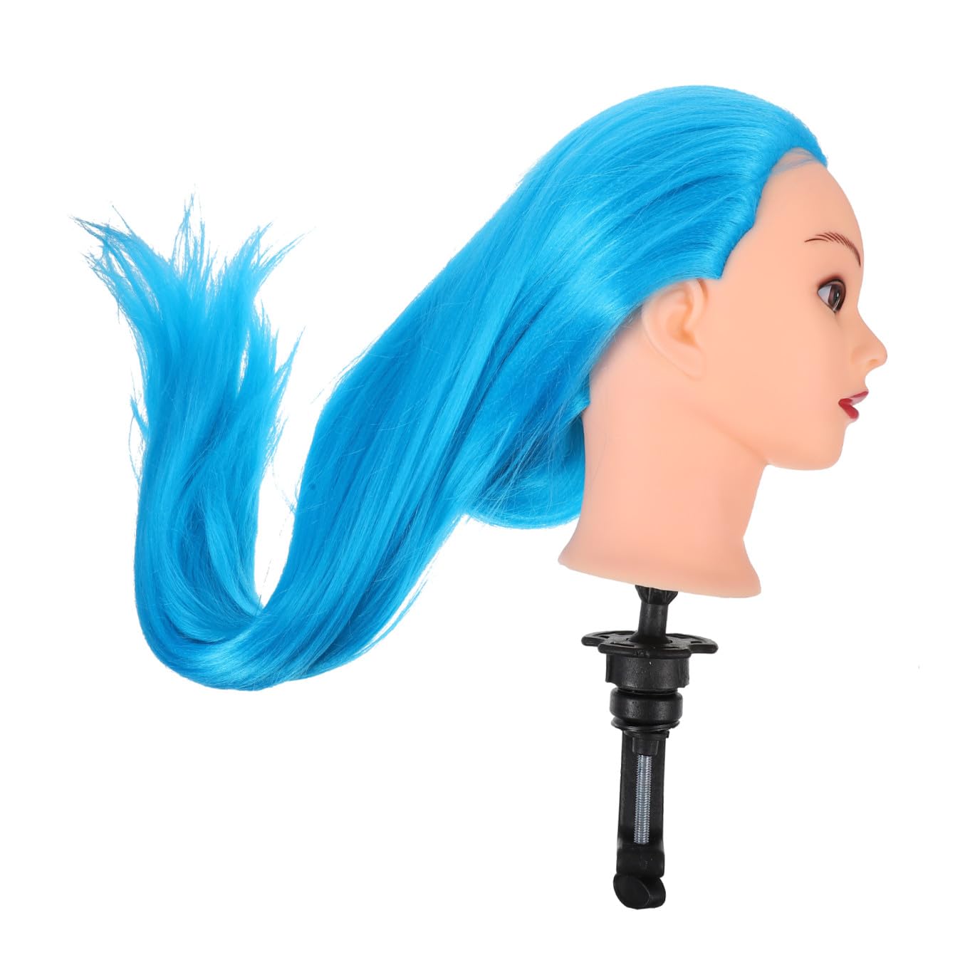 Testa Pratica per Parrucca da Parrucchiere Blu in Plastica