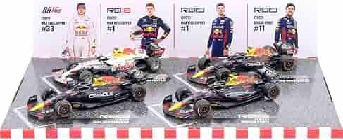 Bburago 1:43 Scale F1 4-PK. ASSORTED TEAMS. WITHOUT HELMET