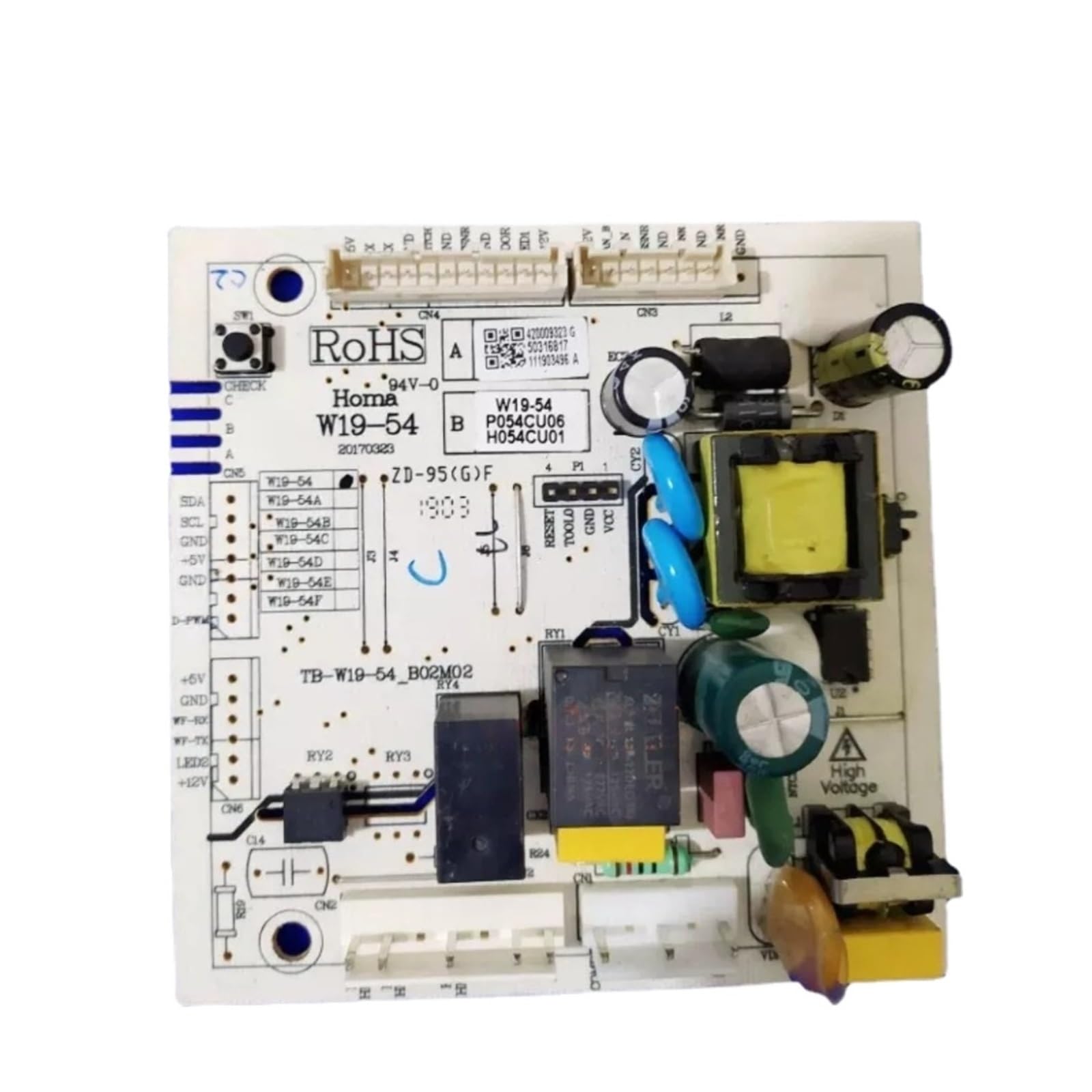 Refrigerator Control Board ，Compatible For Homa， W19-54 Circuit PCB Fridge Motherboard Freezer , Variable frequency motherboard