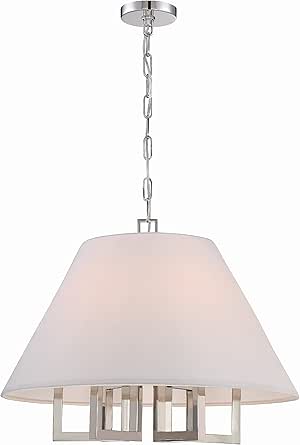 Crystorama Libby Langdon Westwood 6 Light Polished Nickel Chandelier