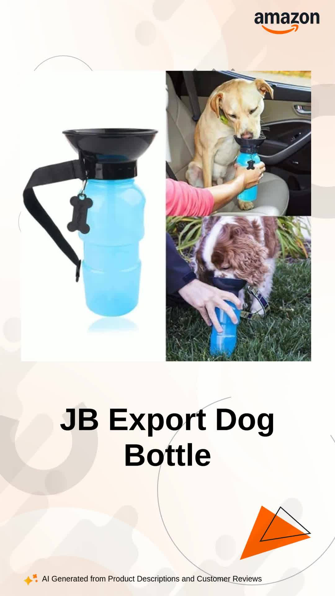 JB EXPORT Plastic Puppies Dog Water Bottle,Leak Proof Portable