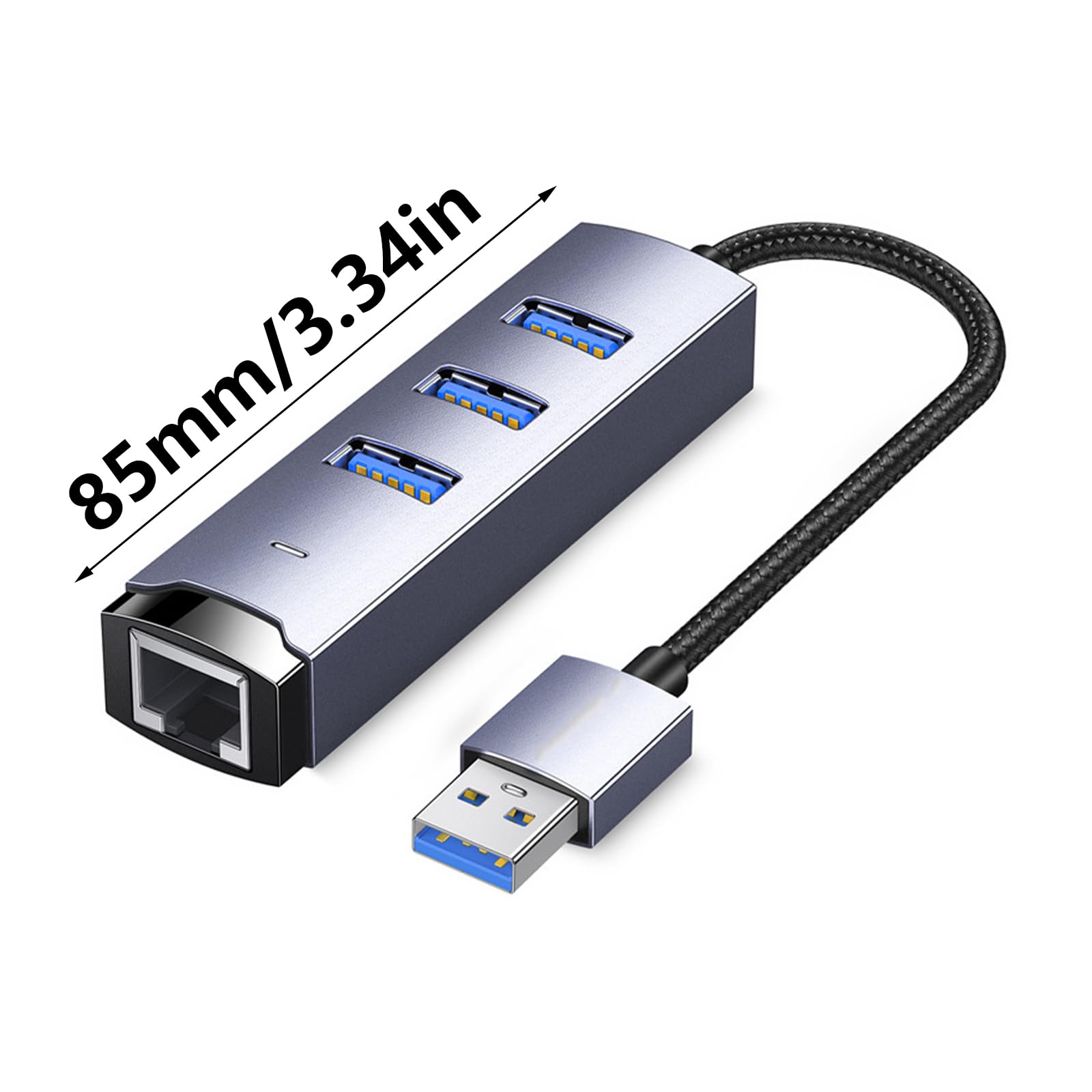 Générique Hubs USB avec Ethernet Haute Vitesse, taux de de 5 Gbit/s, Adaptateur USB C Ethernet, Parfait pour Les utilisateurs Professionnels Occasionnels, répartiteur multiports