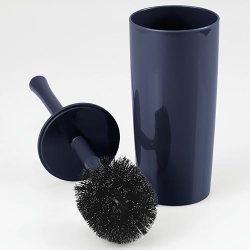 mDesign Slim Plastic Toilet Bowl Brush and Holder Set - Thumbnail 3