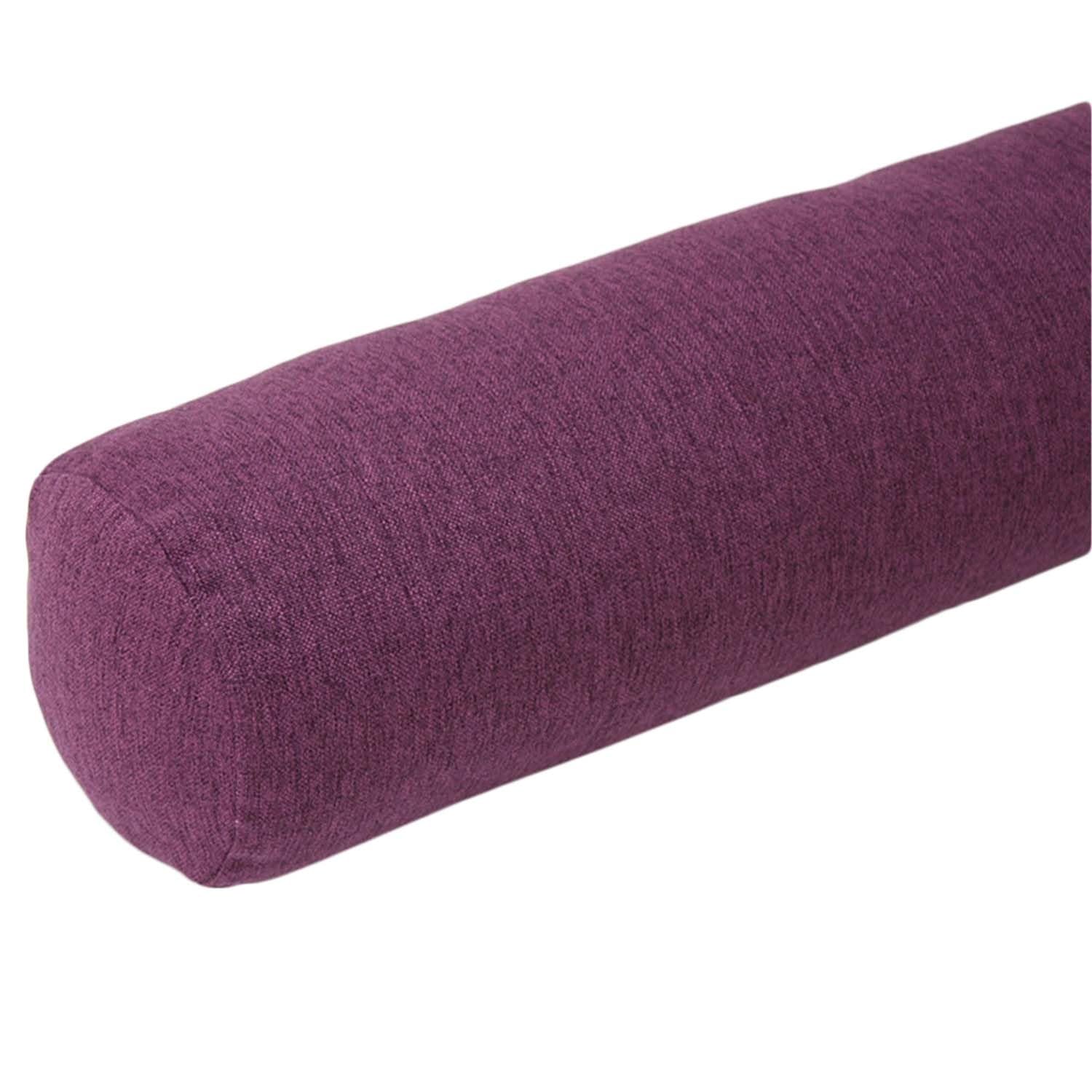 Aqigr Violet Round Cervical Support Pillow With Soft, Removable & Washable Cover, Filled With Luxurious Material (,20X120cm)