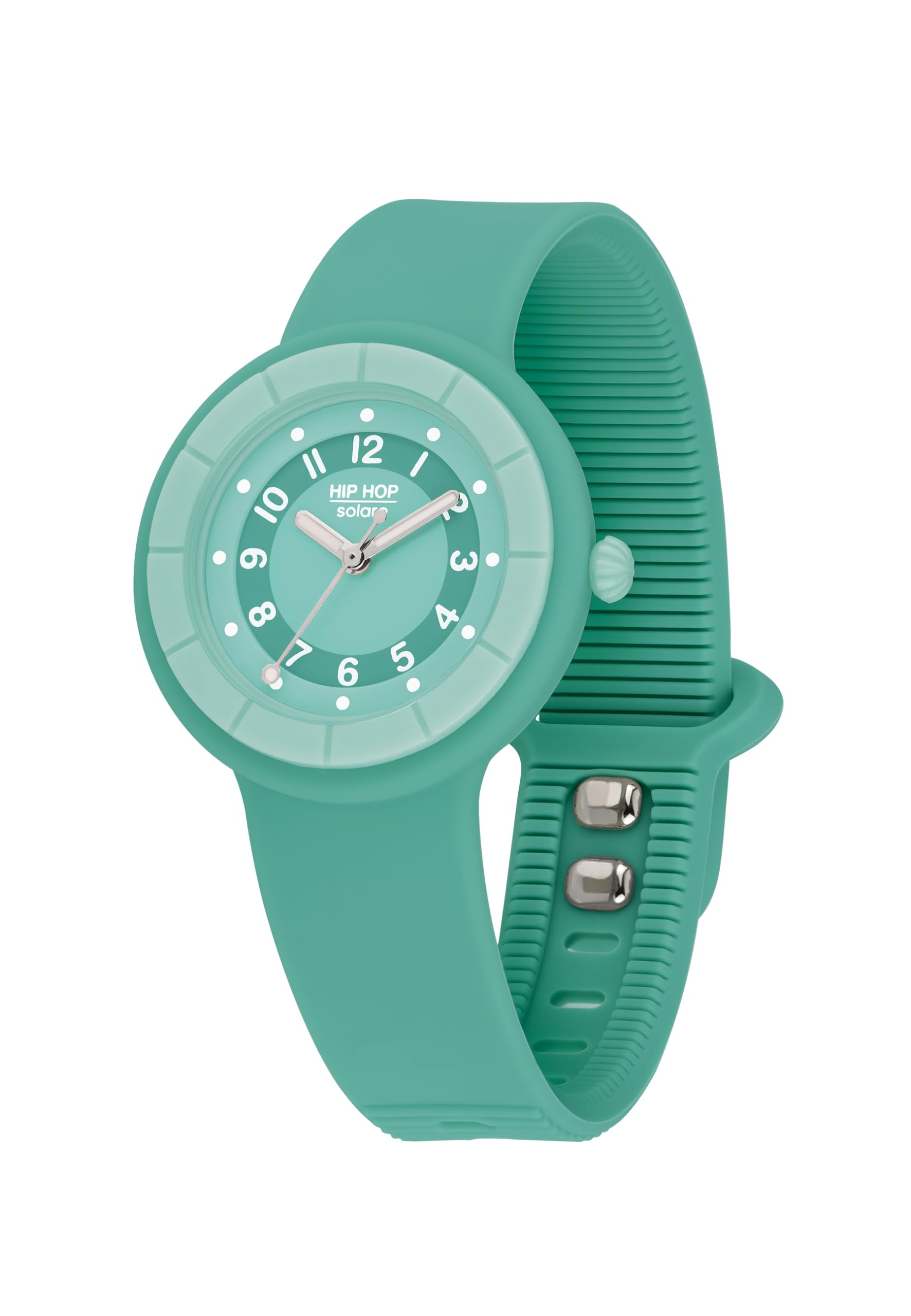 HIP HOP, Collezione Hero.Dot, Orologio Donna, Movimento Solare, Autonomia fino a 4 Mesi, Cinturino in Silicone Naturale, Cassa 33 mm, Lunghezza Regolabile fino a 19cm, Pratica Chiusura .DOT