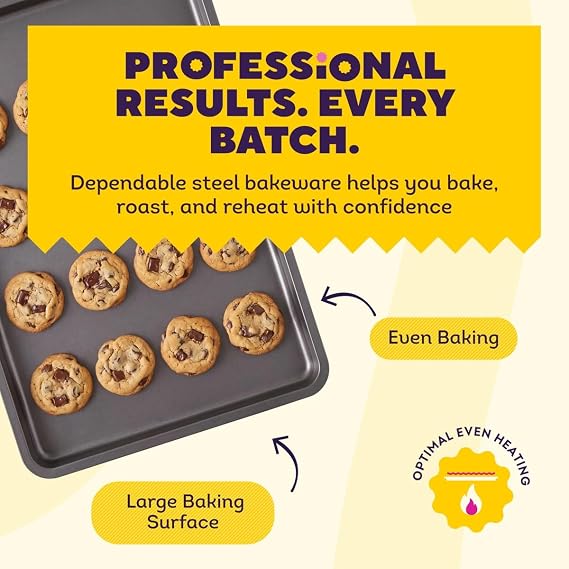 Wilton Silver Non-Stick Large Baking Sheet, Made Without PFAS, 17x11.5 in.