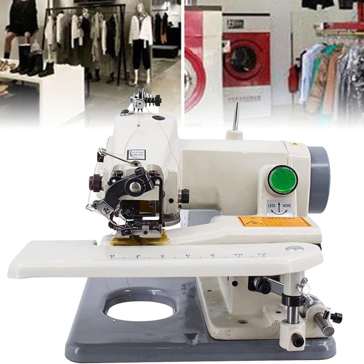 Máquina de Coser de Puntada ciega de Escritorio portátil, máquina de Coser de modista de Puntada ciega con Dobladillo con Abrazaderas de Cable, ajustadores de Profundidad