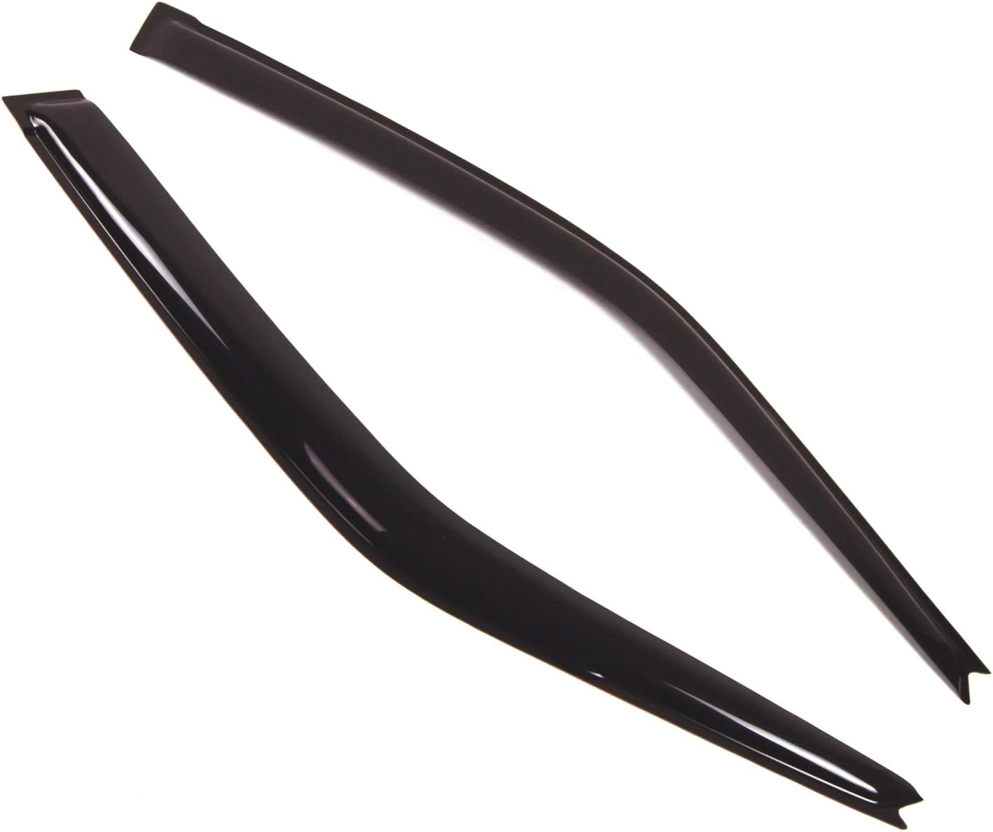 TuningPros Outside Mount Window Vent Visors Rain Guards Compatible with Honda Civic Coupe 1988-1991 | Side Window Wind Deflectors Rain Shields | Smoke Tinted, 2 Pcs Set, DGWV-216