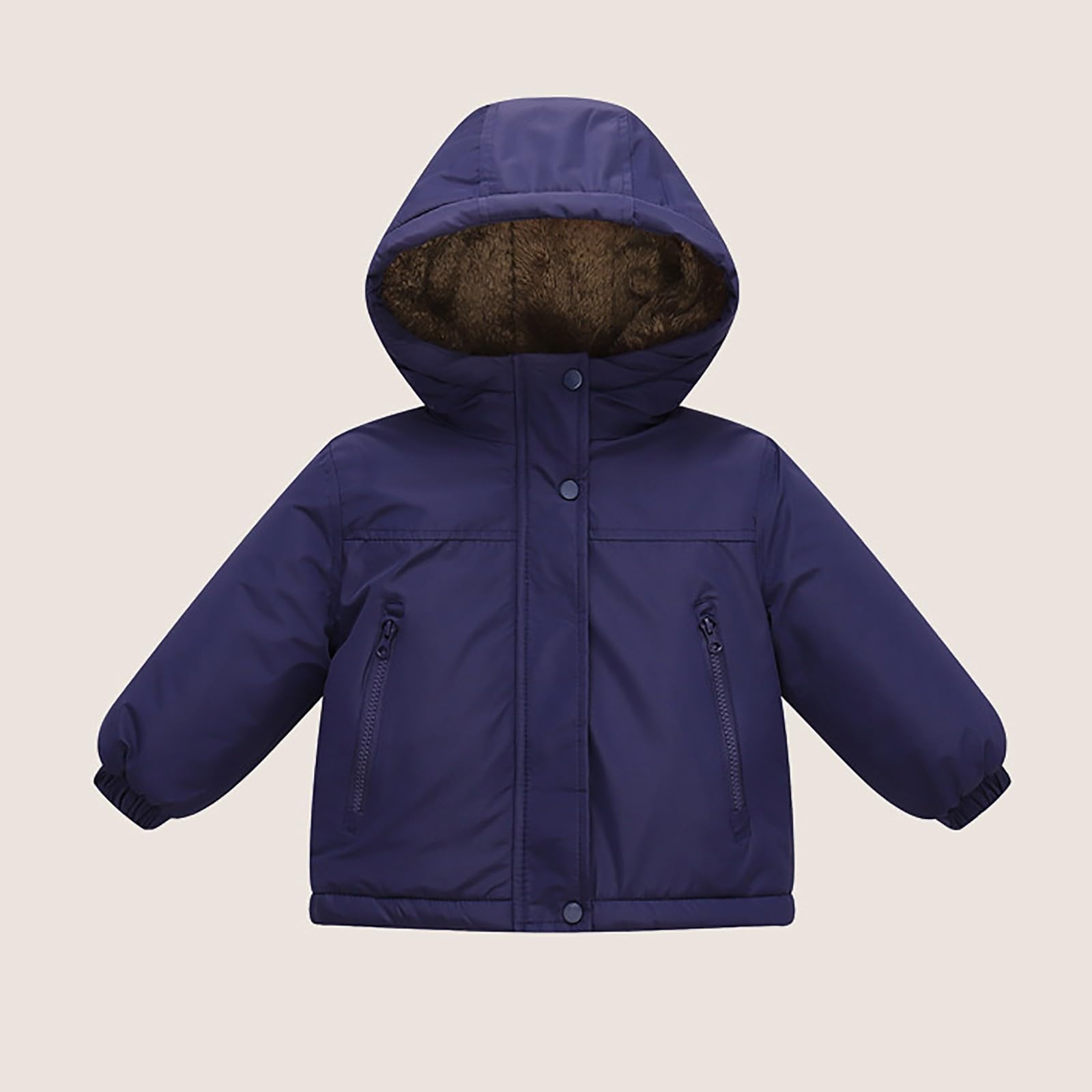 Chaqueta de invierno para niños, con forro polar, cálido, acolchado, casual, acolchado, grueso, cómodo, para exteriores