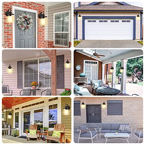 Revtronic Outdoor Wall Lantern - Waterproof Exterior Light Fixture with Clear Glass Shade, Modern Farmhouse Wall Sconce for Porch, Front Door - Matte White - Image 7