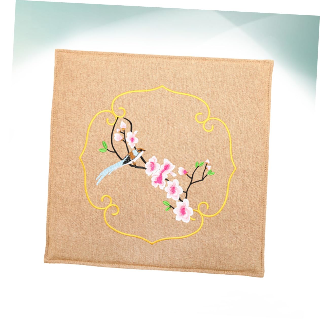minkissy Cuscino Seduta Moxibustione Riscaldamento Elettrico Temperatura Regolabile Tessuto Cotone e Lino Fantasia Colore Khaki