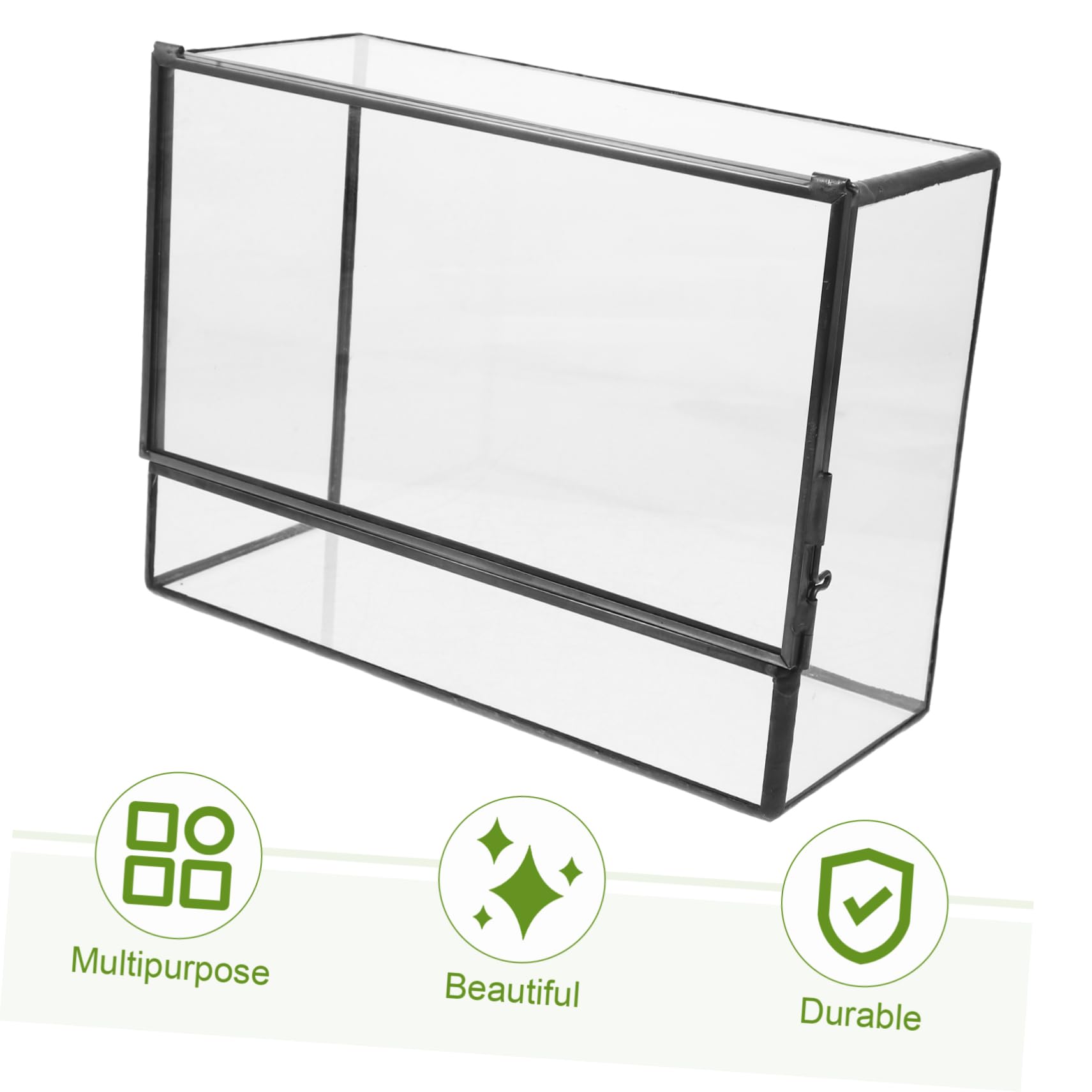 Handgefertigtes Geometrisches Glas Terrarium mit Glatter Oberfläche für Pflanzen und Moos Kleines Terrarium für Wohnzimmer und Tischdekoration