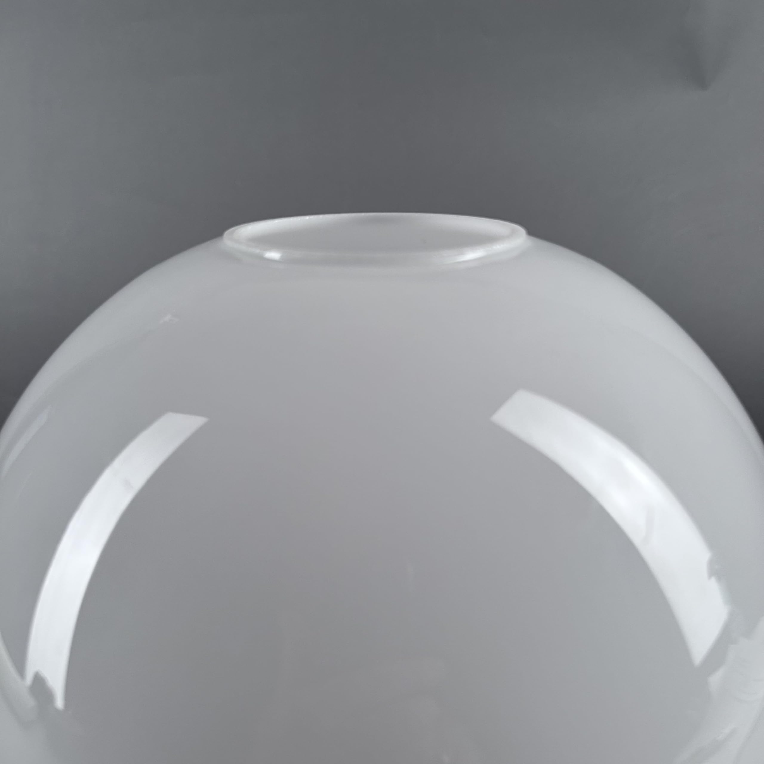 Kugelglas Lampenglas weiß glanz Ø 25cm Ersatzglas ohne Kragen Glasschirm Lampenschirm Globus