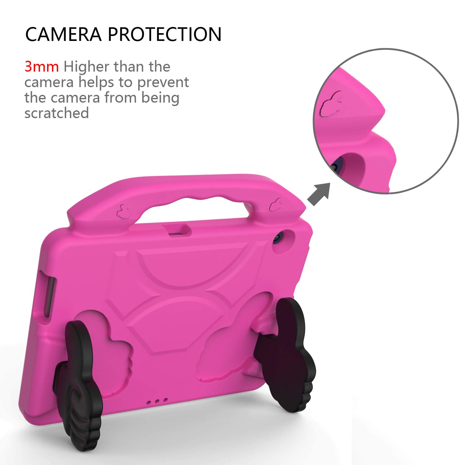 Custodia Antiurto Per Bambini Huawei MediaPad T3 10 / Honor Play Pad 2: Morbida EVA Con Supporto, Nero - 2