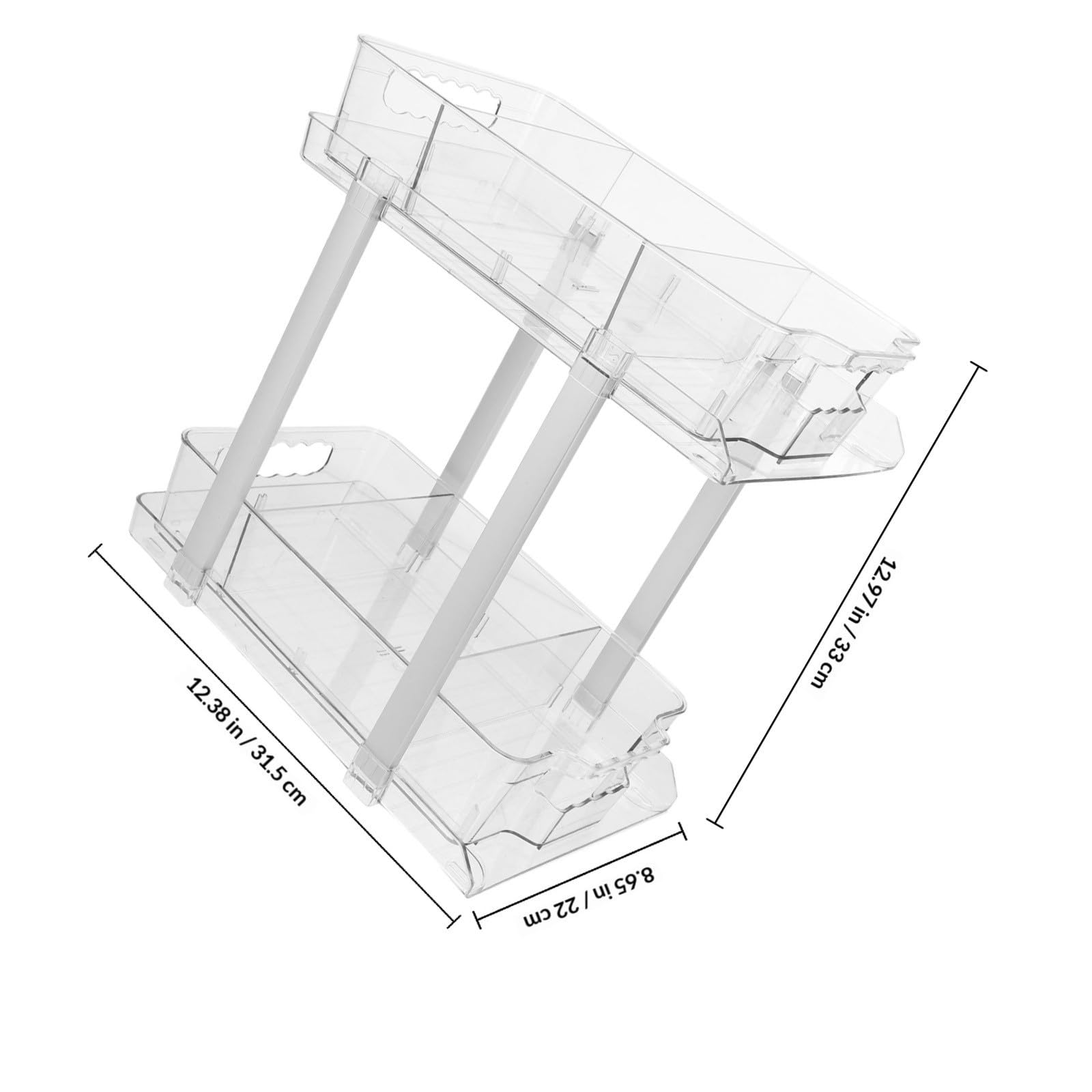 minkissy Unterspülbecken aus Acryl Organizer mit 2 Ebenen für Badezimmer