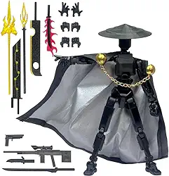 T13 Assembly Completed Action Figures,T-13 Action Figure, Robo 13 3D Printed Action Figure - The Ultimate Hero for Action-Packed Playtime,5.2 Inch, Black
