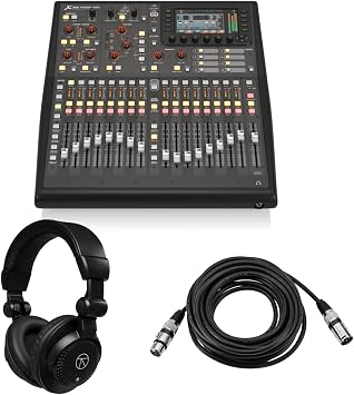 Behringer X32 PRODUCER 40-Input 25-Bus Rack-Mountable Digital Mixing Console, Bundle with TAPH100 Studio Headphones and Value Series XLR Microphone Cable