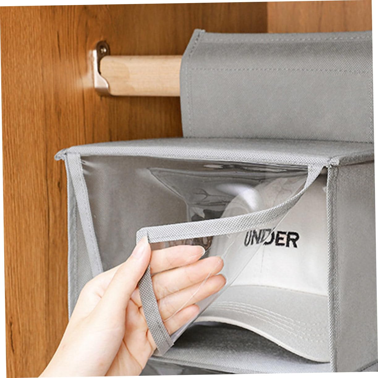 ABOOFAN 1 Borsa Organizer in Tessuto Non Tessuto Da Appendere A 10 Strati Per Riporre Gli Grigia Per Dormitori E Spazi Limitati