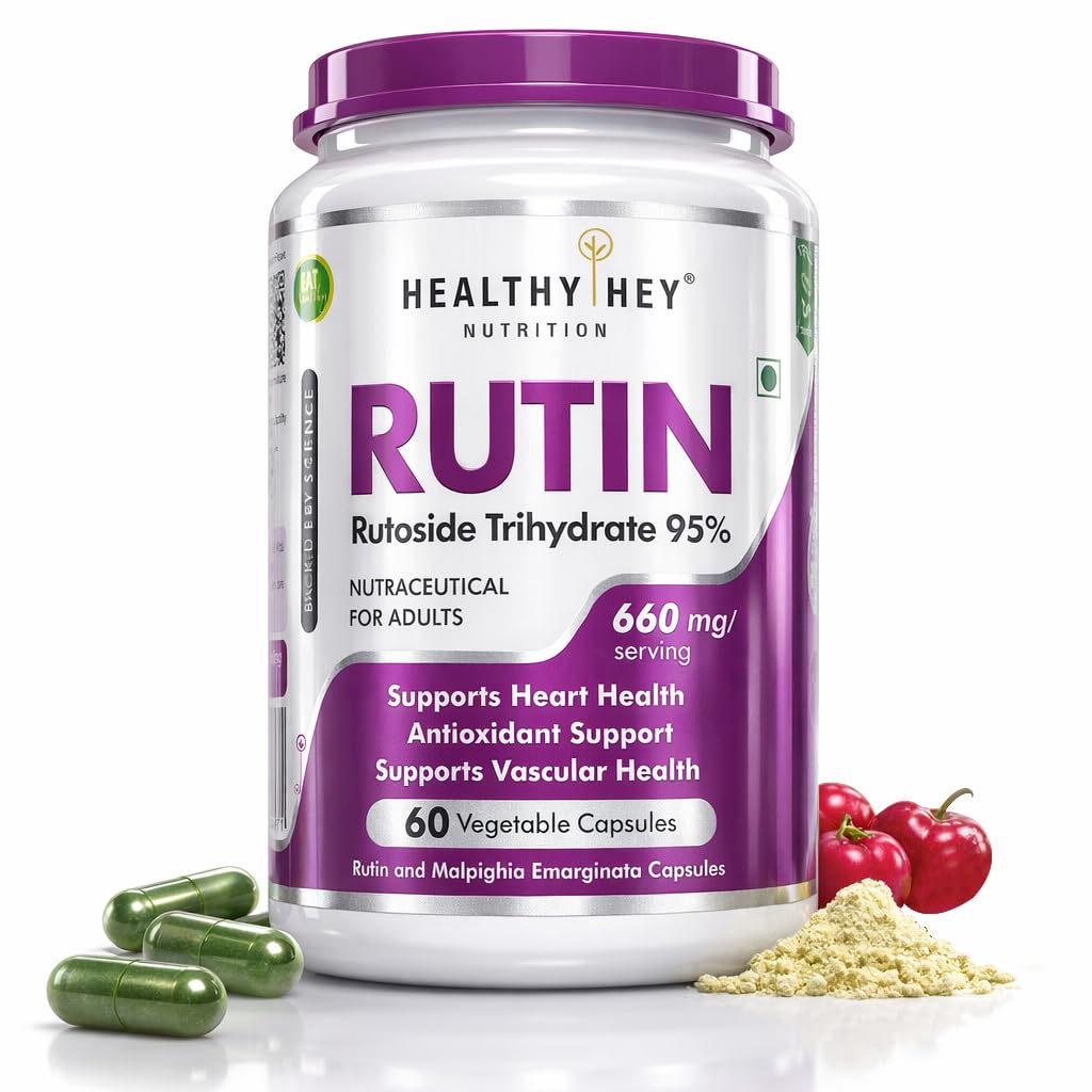 HealthyHey Nutrition Rutin Rutoside Trihydrate - 660mg per serving - 60 Vegetable capsules-picture-25