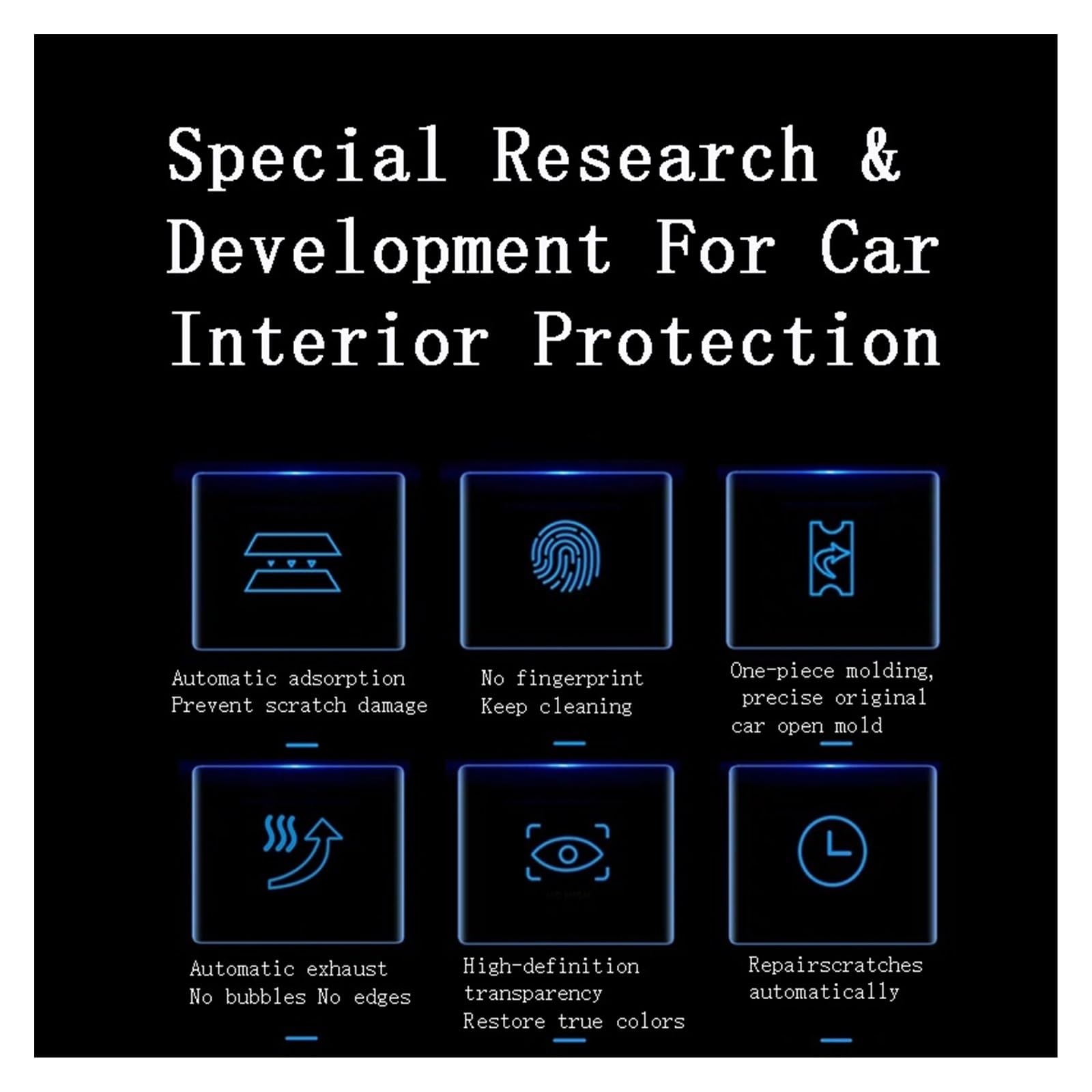 Película De Protección Interior del Coche para Jaguar I-Pace 2020-2023 Pegatina De Reparación De Cubierta De Tablero A Prueba De Arañazos Protector Pantallas