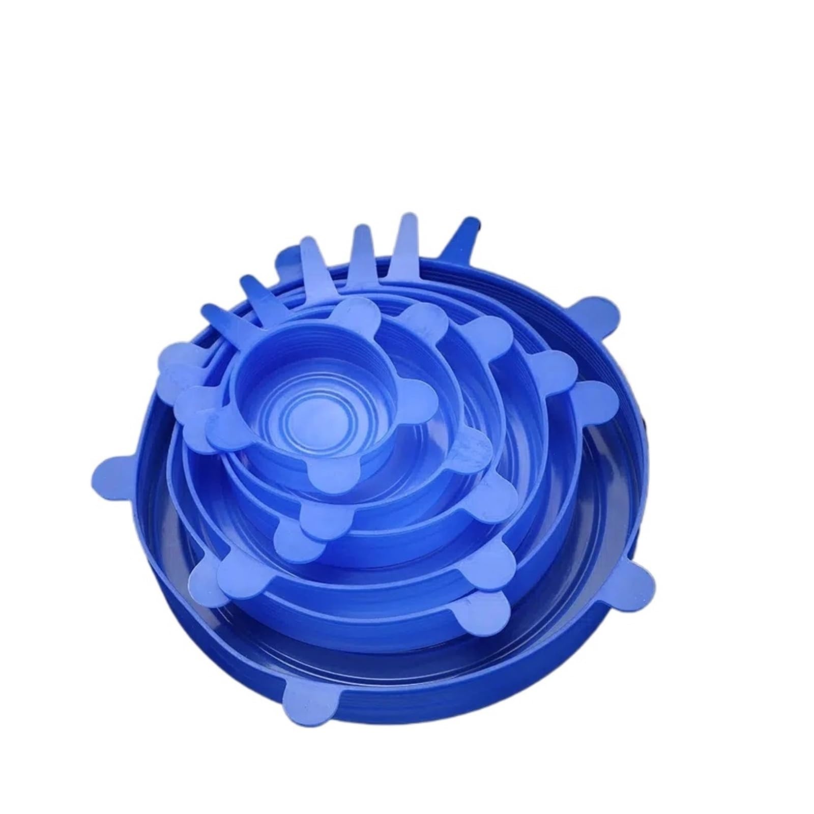 3Sets Silicone Stretch Lids Elastic Lid Cap Food Covers for Bowl Cups Containers Keep Fresh for Bowls Jars(Blue)
