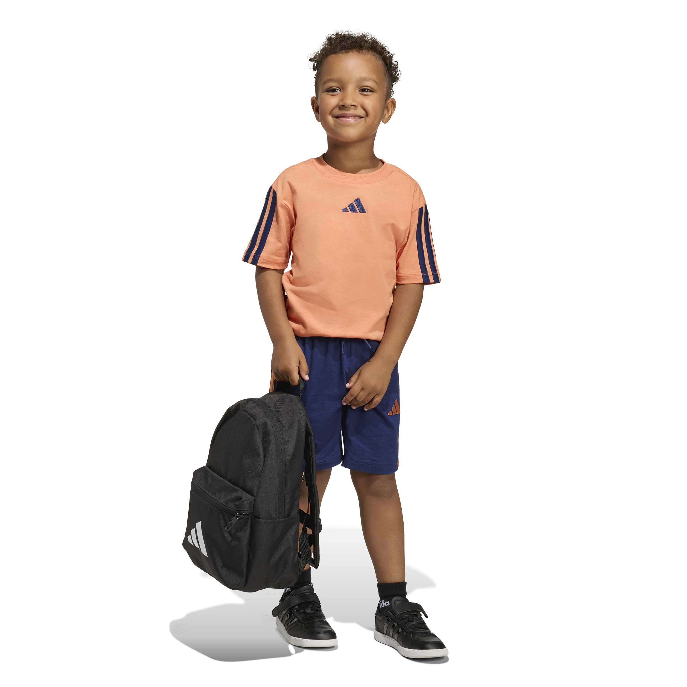adidas Essentials Small Logo Stripes T-shirt Set JOGGER Unisex niños