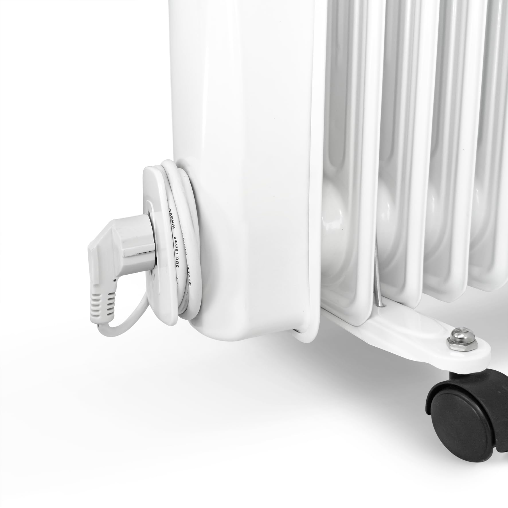 UNIVERSALBLUE | Radiador Aceite Blanco 1500W | Calefactor Eléctrico de Aceite Bajo Consumo | 9 Elementos Calefactores | Silencioso | Sistema de Seguridad | Termostato Ajustable