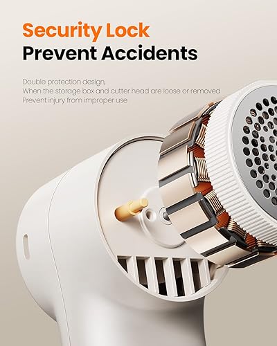 Miniatura 6 de GAIATOP Afeitadora de tela recargable, eliminador de pelusa de 3 velocidades, bonita pantalla digital, gran almacenamiento, hojas de 6 hojas,