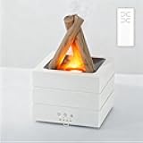 Campfire Flame Essential Oil Diffuser, 280ml Ultrasonic Cool Mist Aromatherapy Humidifier with Remote Control, 7-Color LED Lights, Timer & Auto-Off for Home, Office & Bedroom (White)