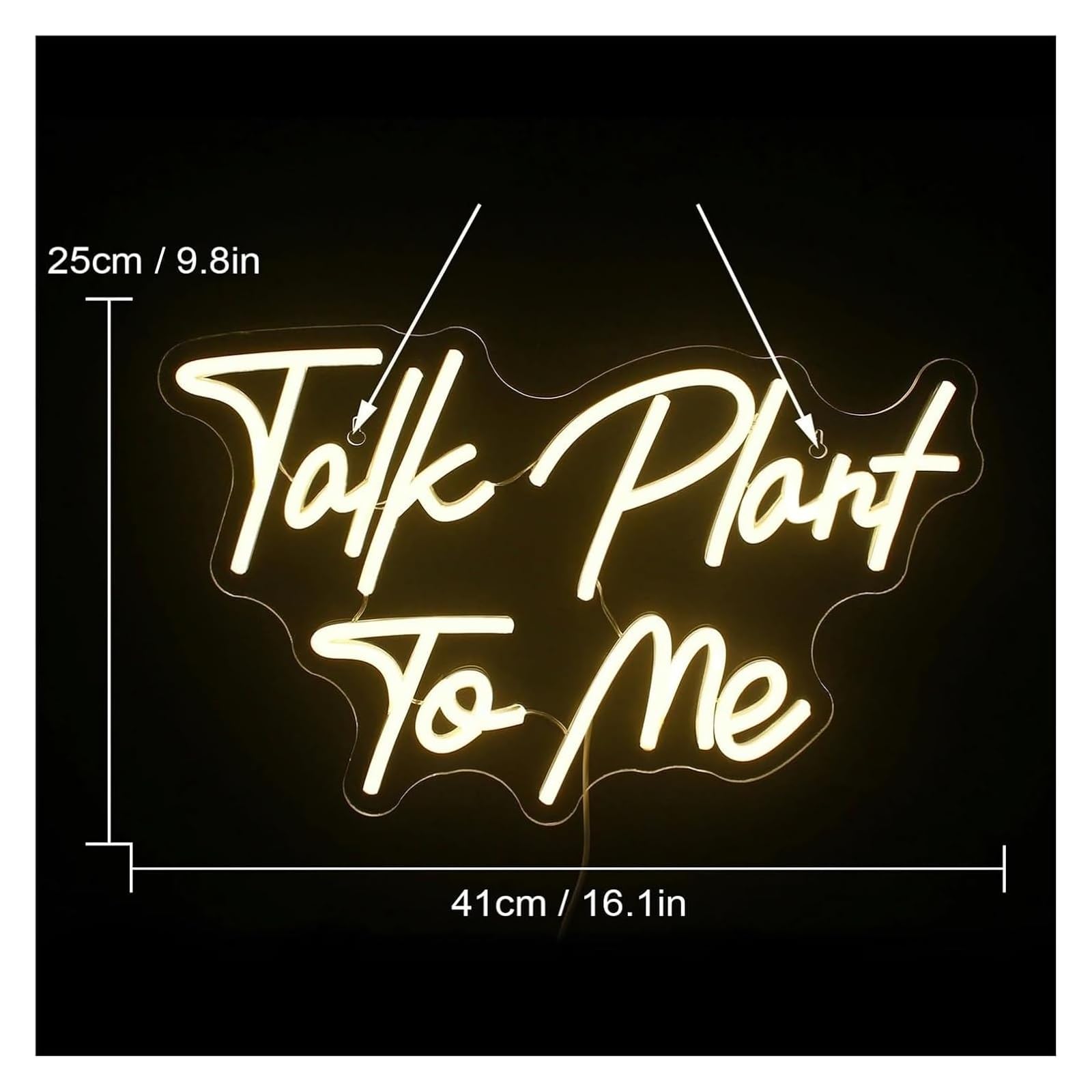 Talk Plant To Me para letreros de neón con alimentación eléctrica Lettera para luces aptas para decoración pared regulables