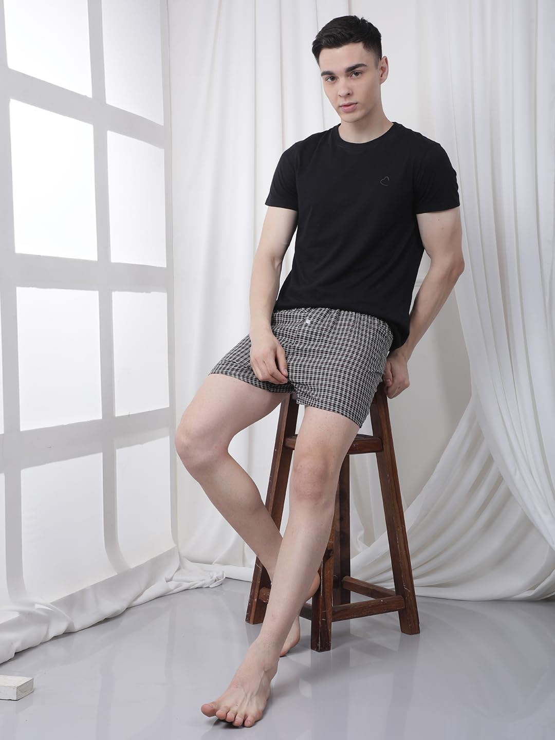 Dollar Pack of 3 Cotton Checkered Men Boxer 3