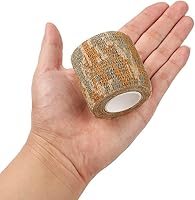 Vista 4 de Yoo & Main 12 rollos de cinta adhesiva de camuflaje autoadherente, vendaje cohesivo, envoltura de rifle, escopeta, camuflaje, cinta adhesiva