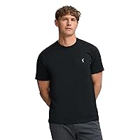 Polo Club Maglietta Basic Nera Cotone con Logo Ricamato Uomo