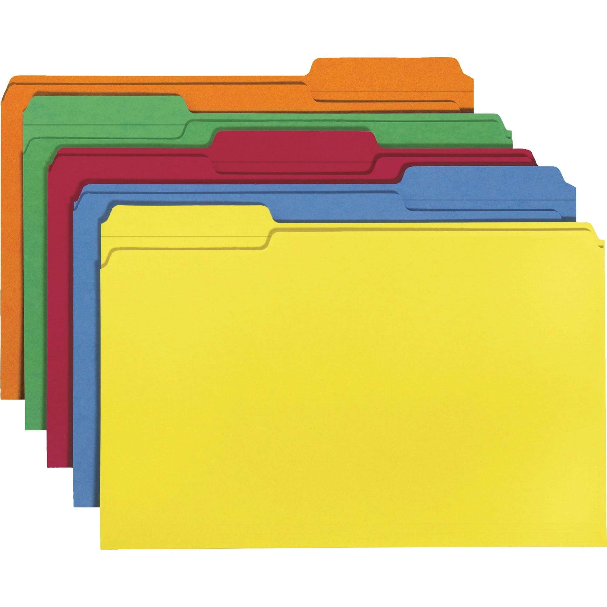 Smead FolderSys 16943 - Carpeta de archivo (1/3, tamaño legal, varios colores, 100 por caja)