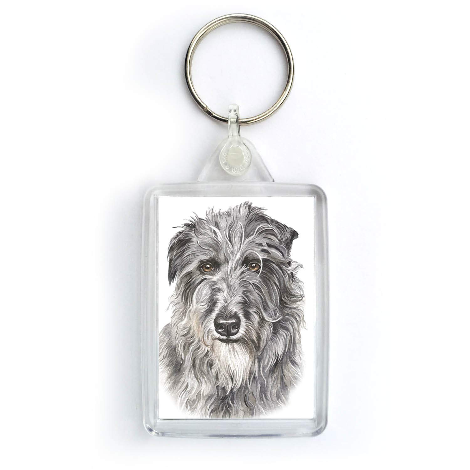 Waggydogz Multicoloured Deerhound Dog Keyring (Krg-116)
