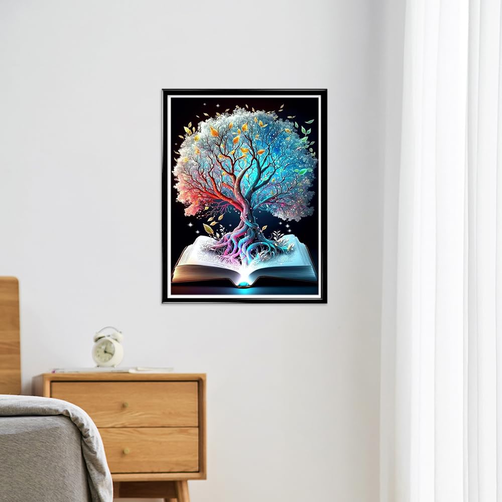 KiKiHong Peinture Diamant 5D Adulte - Kit Broderie Diamant Vase Transparent 30x40cm Décoration Murale