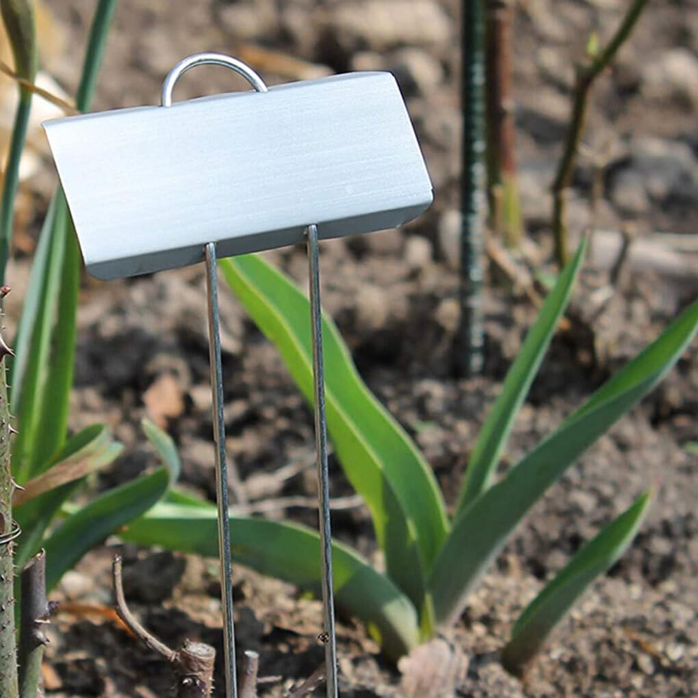 30 x Pflanzenmarker, breite Anwendung, wiederverwendbar, robust und langlebig, Metall Pflanzenschild, Edelstahl Gartenpflanzenmarker