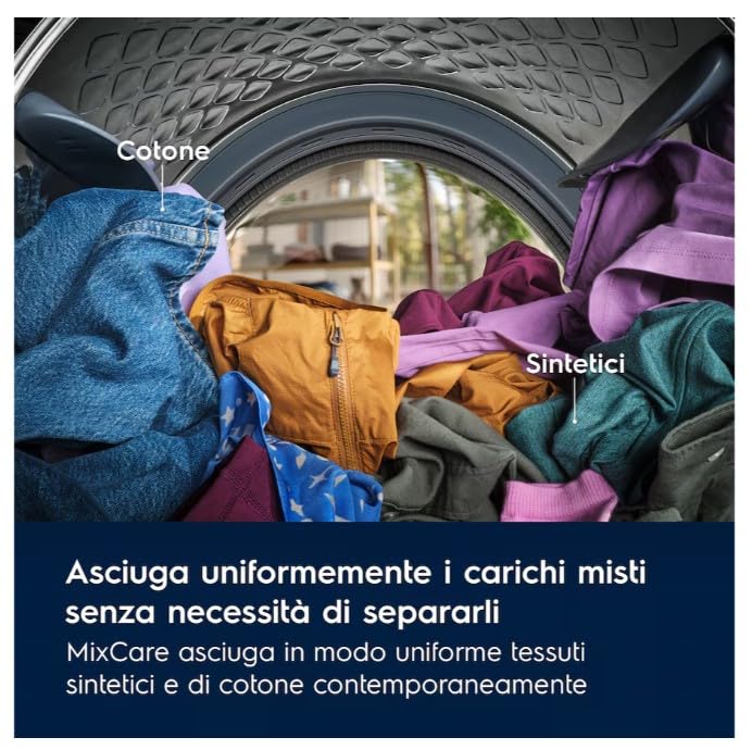 Electrolux EW7H48GY asciugatrice Libera Installazione Caricamento Frontale 8 kg A+++ Nero, Bianco