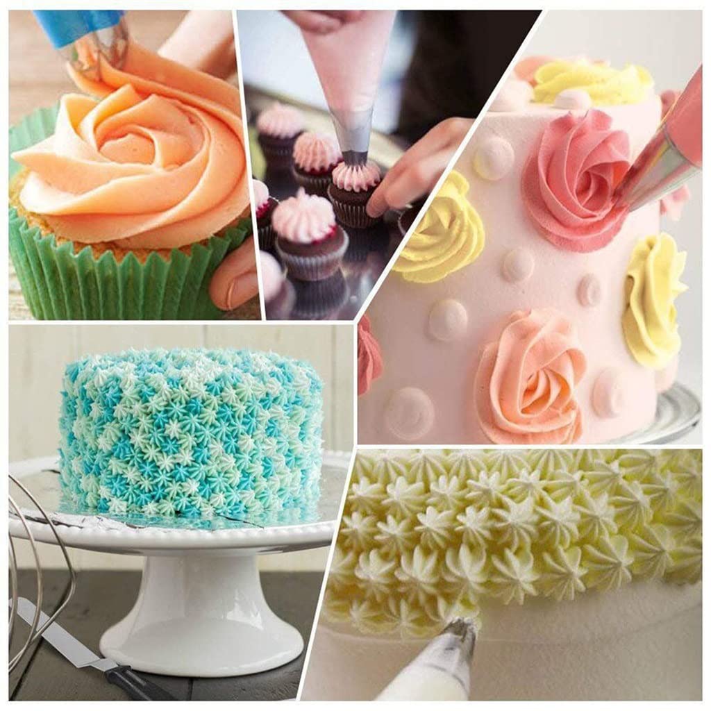 Kit de 102 Piezas para Decorar Pasteles: Incluye moldes para Cupcakes, boquillas, Mangas pasteleras y espátulas. Ideal para Principiantes.