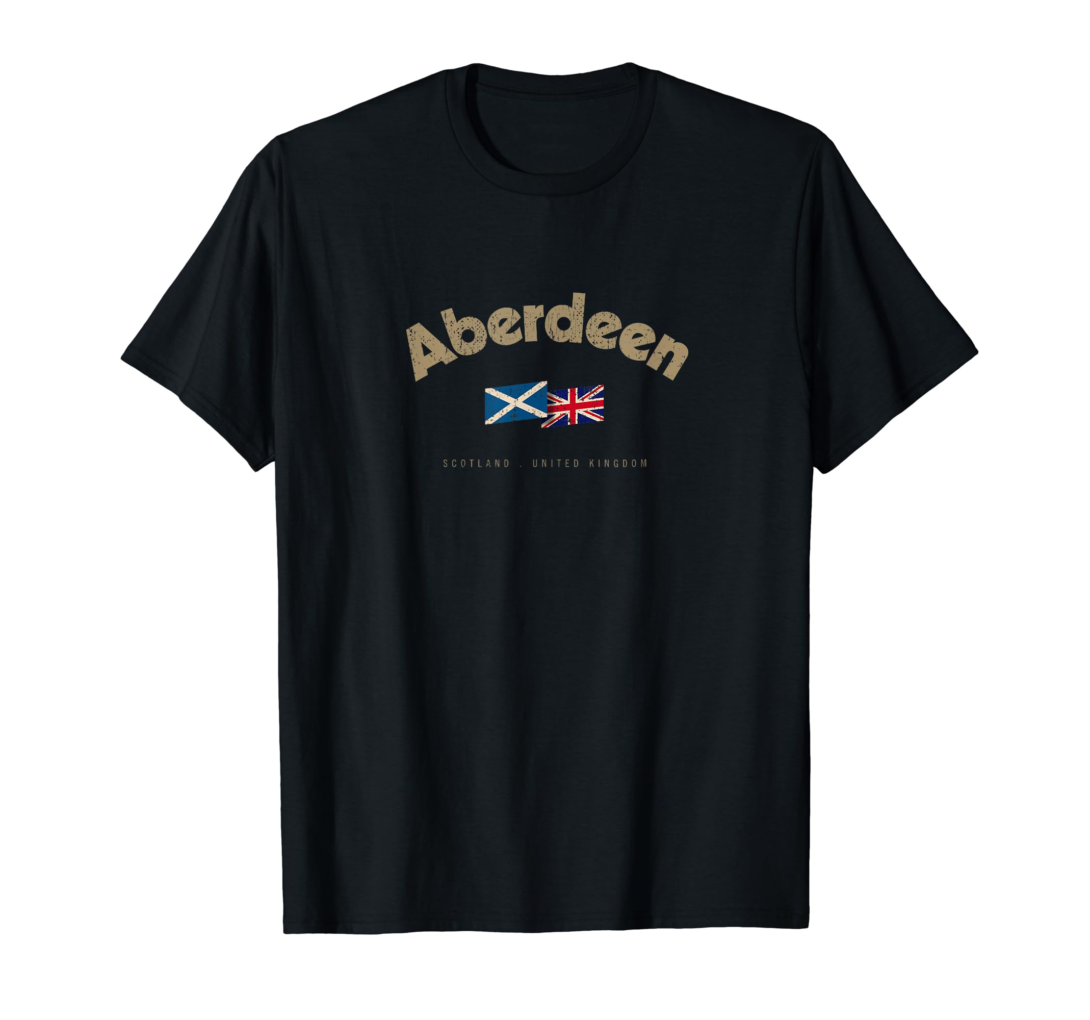 City Name Aberdeen UKAberdeen City Name Vintage UK Flag British Flag T-Shirt
