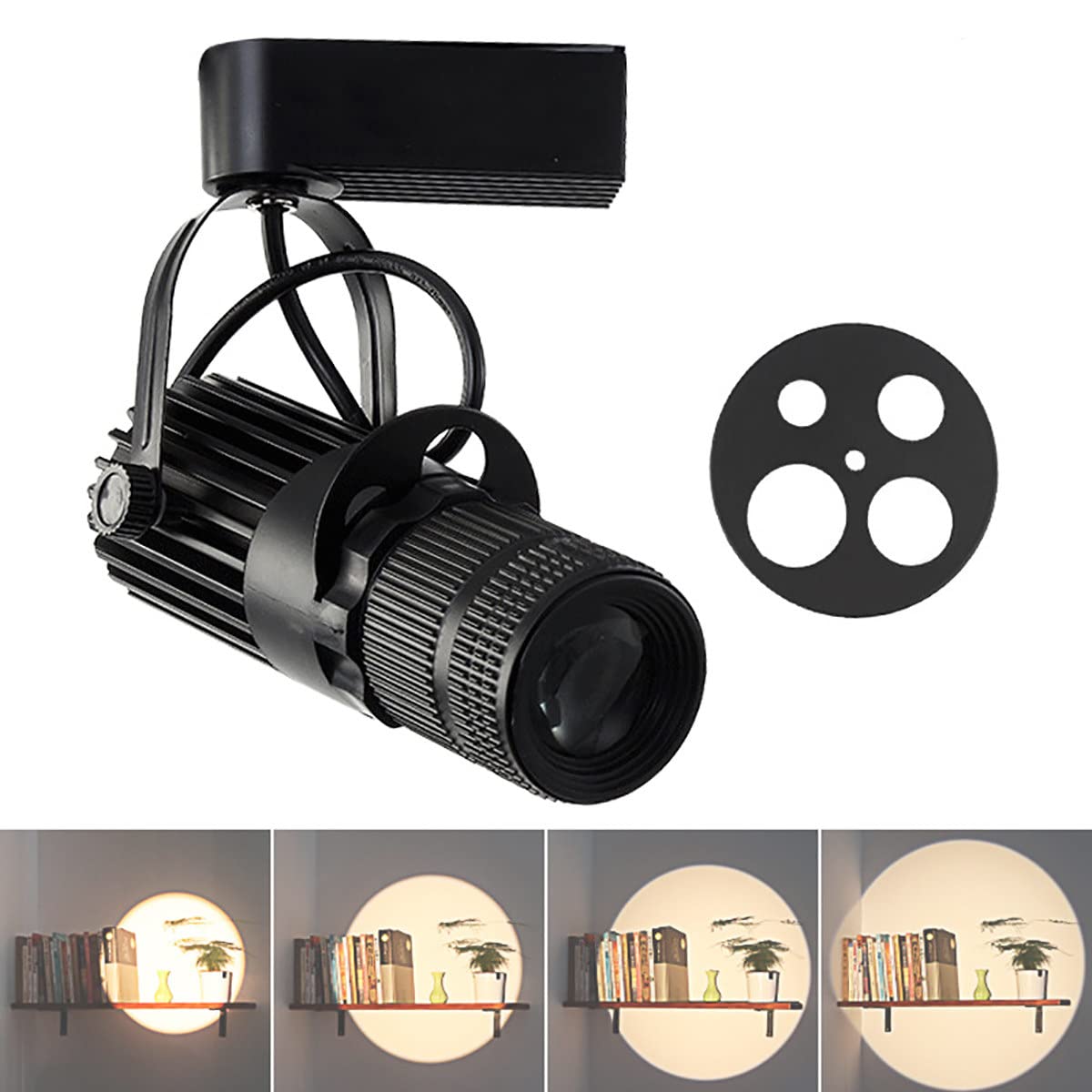 Reflektory LED Pinspot Beam, reflektory teatralne z zoomem, 10W / 15W / 20W LED Track Light, na Scenę Teatralną KTV Bar Restaurant Cafe Background Oświetlenie Punktowe,10W-4000K