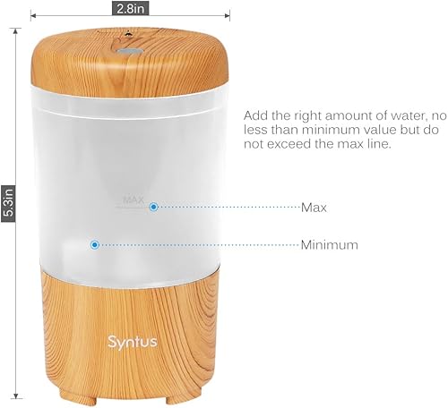 Miniatura 2 de Syntus Difusor de coche difusor de aceite esencial USB mini humidificador portátil de aromaterapia aromática para vehículos oficina viajes hogar