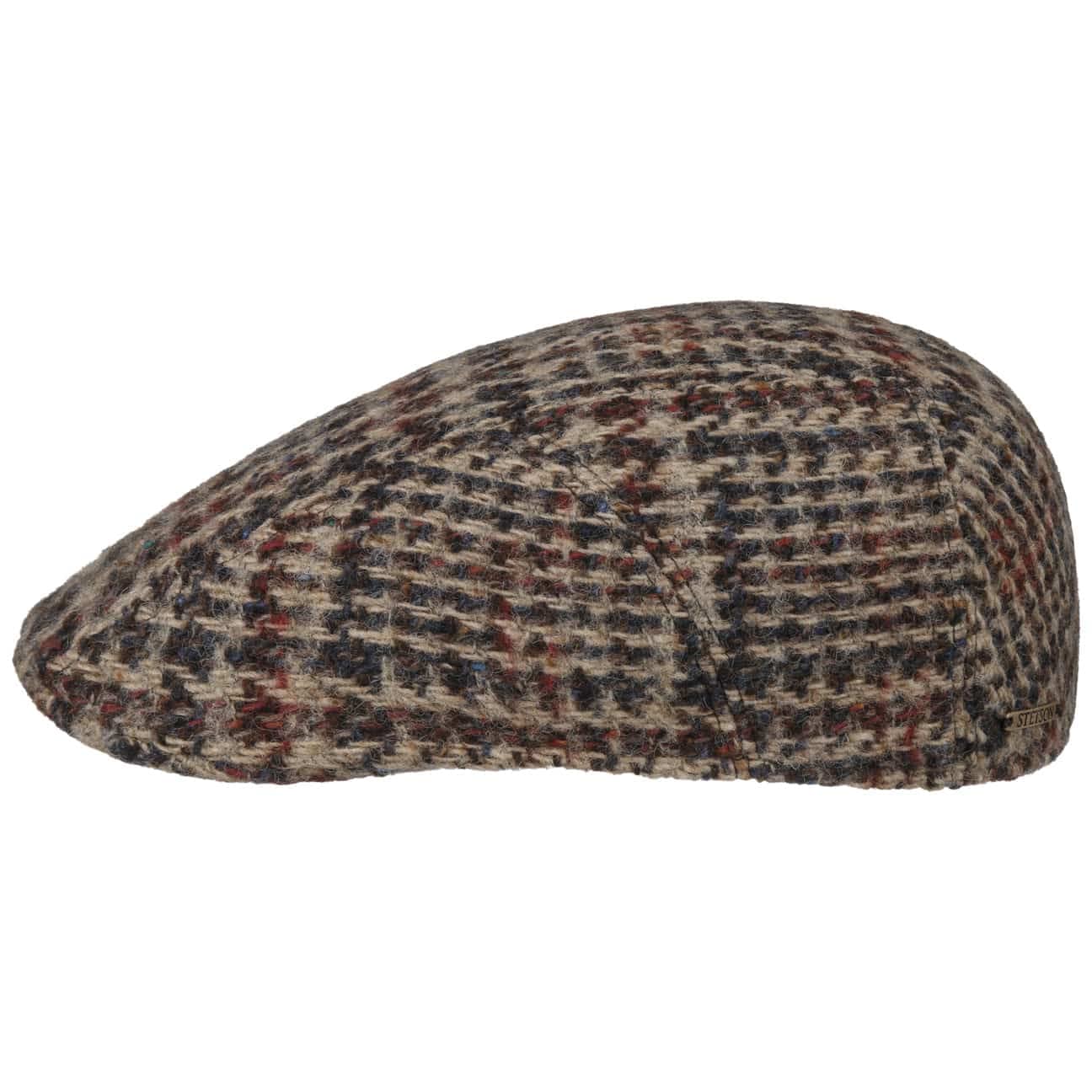 StetsonHoback Ivy Virgin Wool Flat Cap Men - Made in The EU hat with Peak, Lining Winter Autumn-Winter