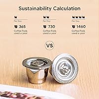Vista 7 de Cápsulas de café reutilizables de acero inoxidable aptas para cápsulas N espresso OriginalLine, cápsulas de filtro de café expreso recargables