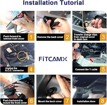 Fitcamx Front 4K+Rear 1080P Dash Cam Adapts for Lexus UX 2025-2026 300h Premium F Sport Handling Design, OEM Look, 2 Way HD Video, WiFi & APP, Loop Recording, Gravity Sensor, Easy to Set, 128GB Card