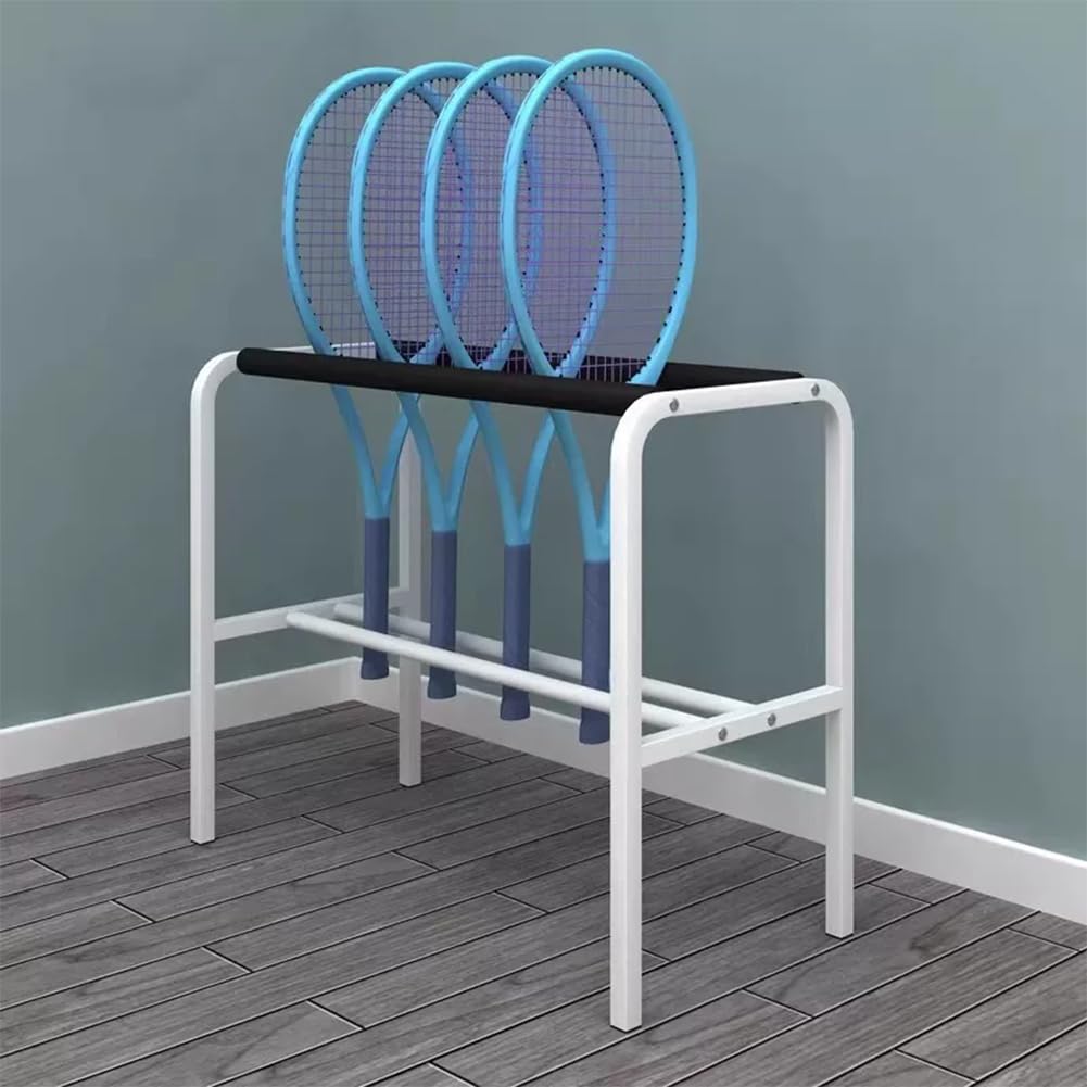 Estante De Almacenamiento De Raquetas De Tenis De Alta Resistencia con Acolchado De Espuma; Soporte De Exhibición De Raquetas De Bádminton, Adecuado para Gimnasios, Escuelas