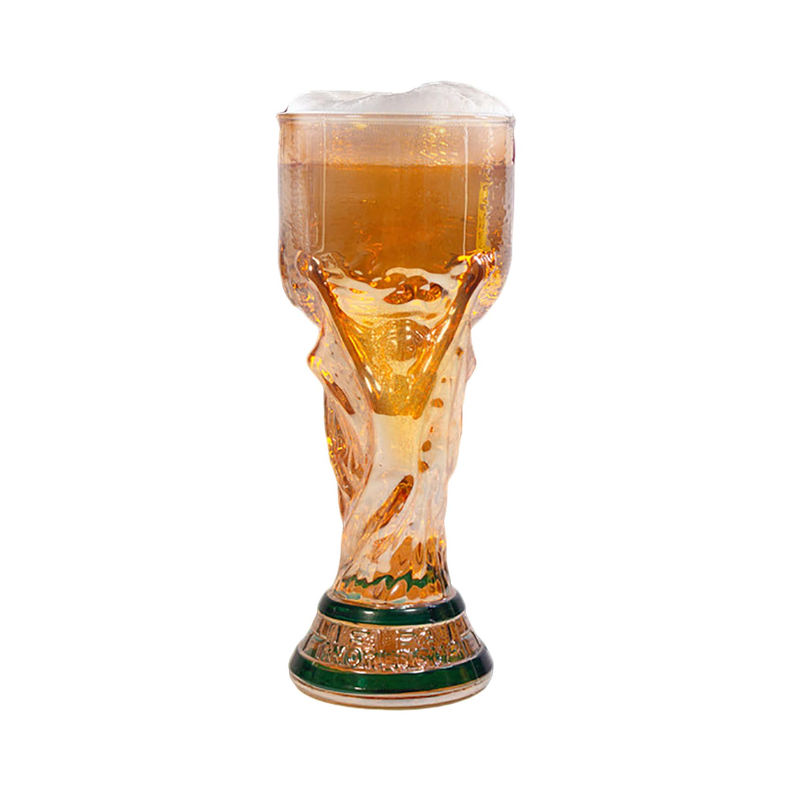 Trophy Style 600ML Beer Glass for 2026 Football Championship, Soccer Tournament Pint Glass, Large Beer Mug with Football Bottle Opener for Party & Gift for Father Men Soccer Fans (G 500ml)